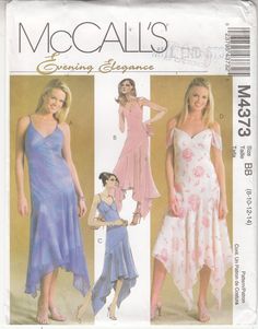 an image of womens evening dress sewing pattern