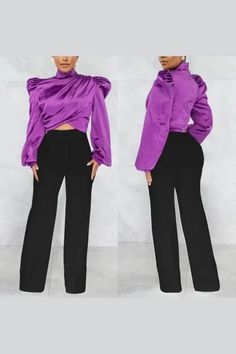 Need a wardrobe update? Look no further than our Touch Of Class Ruched Mock Top And Pant Set. This exquisite pairing is designed not only to make heads turn but also to offer maximum comfort. Featuring a flattering ruched mock top with snug fitting pants, this ensemble strikes the ideal balance between chic fashion and cozy comfort. It's time to redefine your style statement with this stunning set. Decoration Zip Up Length Ankle-Length Style Casual Fabric Slight Stretch Fabric Type Satin Materia Elegant Ruched Bottoms For Fall, Fitted Ruched Bottoms For Workwear, Ruched Bottoms For Party In Fall, Ruched Bottoms For Fall Party, Fall Ruched Bottoms For Party, Solid Ruched Pants For Spring, Plain Ruched Pants For Spring, Fall Party Ruched Bottoms, Fitted Ruched Bottoms For Fall