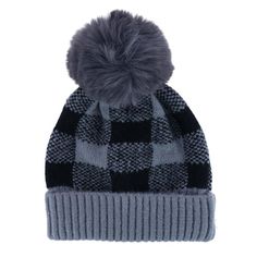 This Winter Beanie, Adorned With A Classic Buffalo Plaid Pattern, Combines Comfort And Elegance, Making It An Ideal Choice For Staying Warm During The Autumn And Winter. Complete With A Soft Pom-Pom And A Knitted Interior, This Hat Ensures Additional Coziness And Shields You From The Icy Chill. One Size. Very Stretchy For Comfortable Fit. Keeps Head And Ears Warm. Beanie Hat With Cuff. Knit Exterior. Buffalo Hat, Winter Beanie Hat, Buffalo Plaid Pattern, Winter Hats Beanie, Winter Beanie, Knitting Women, Knit Fashion, Ear Warmers, Beanie Hat