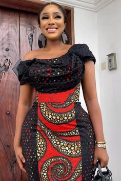 Thinking of what the latest, modest , Aso Ebi styles for ladies in this season looks like ? If you fall into any of these categories of people, This particular blog post would help out with that or stunning styles collection would guide you! Visit our page for more styles Unique Ankara Styles For Ladies, African Prom Dresses Ankara, Plus Size Wedding Guest Outfits, Modern African Print Dresses, Ankara Styles For Ladies, African Prom Dresses