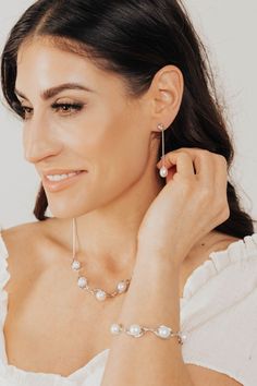 Our freshwater pearl 5 station necklace is a beautiful addition to any collection. This versatile piece can be dressed up or dressed down for any occasion. Dressed Down, Pearl Jewelry, Timeless Beauty