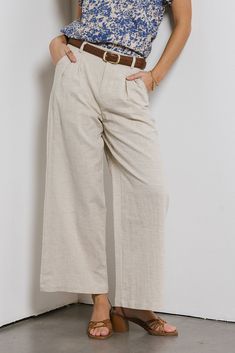 oatmeal wide leg pants Casual Beige Pants With Buttons, Beige Linen Bottoms With Buttons, Beige Linen Bottoms With Button Closure, Beige Linen Wide Leg Pants For Fall, Beige Relaxed Fit Pants With Button Closure, Relaxed Fit Beige Pants With Button Closure, Beige Relaxed Fit Bottoms With Button Closure, Casual Oatmeal Bottoms For Spring, Spring Beige Pants With Buttons