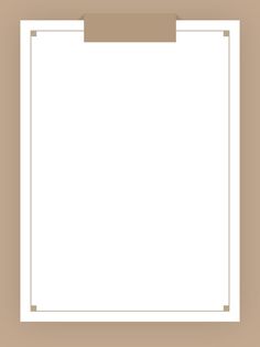 an empty paper with a brown rectangle on it and a white square in the middle