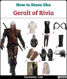 an image of how to dress like geralt of rivia from the witch king