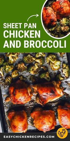 This sheet pan chicken and broccoli recipe is an easy weeknight meal. Baked chicken thighs and roasted broccoli are coated in a sweet and savory marinade. This is a family favorite in my house! Pop over to my site for the recipe!