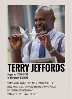 a man holding a paper airplane in front of his face with the caption ferry jeff ford