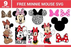 minnie mouse svg cut files