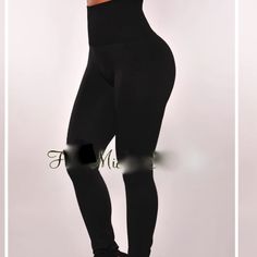 Hot Miami Styles Black One Size Butt-Lifting Effect Tight Fitting Elastic Waistband High Waist Slim-Fitting Stretchy Fabric: 92% Nylon - 8% Spandex Rise: 11" Inseam: 28" Hot Miami Styles, Miami Fashion, Slim Waist, Leggings Fashion, Stretchy Fabric, Pant Jumpsuit, Miami, High Waist, Tights