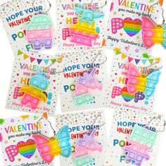 valentine's day card with lots of different colors