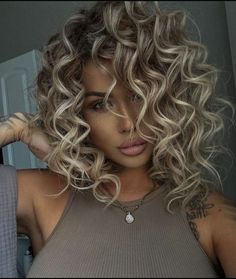 Pretty Medium Length Hairstyles, Elegant Half Up Half Down Hairstyles Medium Hair, Hair Perm Before And After, Loose Spiral Perm Long Hair, Soft Perm Short Hair, Ash Blonde Highlights Curly Hair, Classic Long Hairstyles, Blonde Balayage Curly Hair Natural, Curly Long Bob