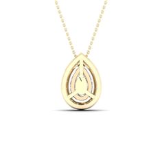 This Dewdrop Halo Necklace features a dewdrop-shaped diamond surrounded by a halo of tiny diamonds. The dewdrop-like setting creates a breathtaking visual experience, making this diamond pendant necklace perfect for any occasion, whether it’s a night out or a day at the office. It’s versatile enough to be worn with any outfit, from casual to formal. Timeless Diamond Teardrop Pendant Necklace In Prong Setting, Timeless Teardrop Diamond Necklace With Prong Setting, Yellow Gold Drop Necklace With Prong Setting, Yellow Gold Teardrop Diamond Necklace With Prong Setting, Yellow Gold Teardrop Solitaire Necklace, Gold Teardrop Diamond Necklace With Prong Setting, Yellow Gold Teardrop Halo Jewelry, Yellow Gold Teardrop Jewelry With Halo Setting, Gold Pear-shaped Halo Jewelry