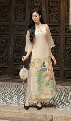 At EmTam Boutique, you will find the most stylish outfits in a wide size range and high quality at reasonable prices   - This set includes 1 ao dai top & pants, perfect for any special occasions like lunar New year, mid-autumn festival, wedding, temple, church or photoshoot...  - There might be up to 10% color variance due to lightning and viewing devices   - Sizes may run small so please go up 1 size or contact us if there's   any question. Please refer to the sizing charts for sizing.  - We su Elegant Long Ao Dai For Summer, Elegant Long Beige Sets, Elegant Full-length Ao Dai For Summer, Traditional Long Ao Dai For Summer, Traditional Full Length Sets For Spring, Traditional Full-length Sets For Spring, Traditional Full-length Spring Sets, Summer Wedding Ao Dai In Maxi Length, Summer Wedding Ao Dai With Long Sleeves