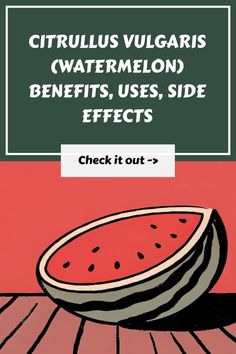 Citrullus vulgaris, commonly known as watermelon is is a nutrient-dense fruit species native to northeastern Africa with over 5,000 years of medicinal use. Blood Pressure Numbers, Nitric Oxide