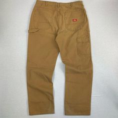 Vintage Brown Dickies Double Knee Carpenter Work Pants - 38 - Y2K Great condition, no major wear or flaws. Nice fade, small wear at hems, and a couple small marks on legs and knife pocket. Faded tags. Measurements (Inches) Waist: 38 Inseam: 32 Length: 44 Rise: 14 Thigh: 14 Leg opening: 9 All measurements taken laid flat. All items are second hand so there may be minor imperfections. Any major/noticeable flaws will be noted and pictured. Dickies 874 Brown, Carhartt Double Knee, Double Knee Pants Carhartt, Dickies Relaxed Fit Carpenter Pants, Vintage Carhartt Double Knee, Carpenter Work, Work Pants, Mens Trousers, Vintage Brown