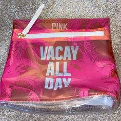 Cute Victoria Secret Pink Makeup Bag. Fun Pattern Perfect For Summer!! Never Used!! Make An Offer Pink Makeup Bag, Pink Makeup, Cool Patterns, Cosmetic Bags, Vs Pink, Victoria's Secret Pink, Victoria Secret, Secret Pink, Cosmetic Bag