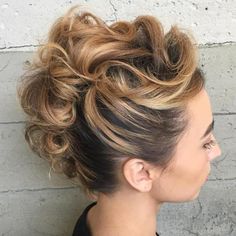 Mohawk Updo For Shorter Hair Prom Hair Short, Short Updo, Mohawk Updo, Prom Hairstyles For Short Hair, Shorter Hair, Short Wedding Hair, Penteado Cabelo Curto, Short Hair Updo, Trending Hairstyles