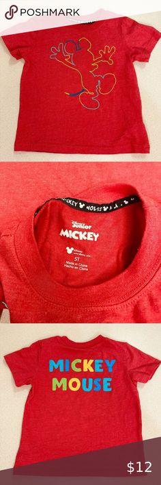 Disney Jr. Mickey Mouse Embroidered Tee Size 5T Back Graphic Design Disney Jr, Embroidered Tee, Disney Junior, Shop Design, Graphic Design, Disney, Design