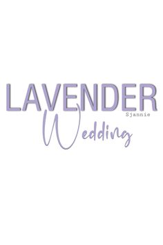 the lavender wedding logo is displayed on a white background