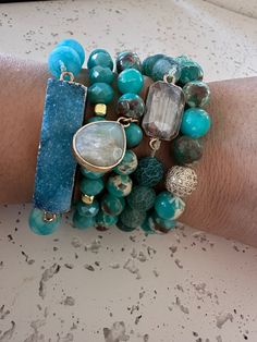 .Stackable Bracelets Who Is A Mother, Bracelets Boho, Boho Style Necklaces, Wrapping Jewelry, Boho Handmade, Stackable Bracelets, Bohemian Necklace, Evil Eye Necklace, Lovely Jewellery