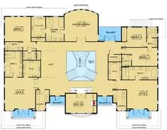 the floor plan for an indoor swimming pool and hot tub in a home with multiple levels