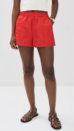 Fast Free Shipping & Free Returns on STAUD Taurus Shorts at Shopbop. Shop new arrivals from STAUD at Shopbop.com Fitted Staud Bottoms For Spring, Stretch Nylon Shorts With Side Pockets, Stretchy Nylon Shorts With Side Pockets, Modern Elastane Bottoms With Pockets, Spring Nylon Bottoms With Pockets, Fitted Nylon Bottoms With Side Pockets, Sporty Summer Bottoms With Straight Hem, Sporty Bottoms With Straight Hem For Summer, Modern Stretch Bottoms With Elastic Waistband