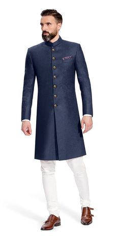 Hindu Outfit, Men Sherwani, Bridal Ornaments, Blue Sherwani, Mens Indian Wear, Suit Indian, Sherwani For Men Wedding, Jodhpuri Suit, Wedding Kurta For Men