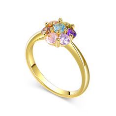 BOGO 40% OFF (Code: H40) Fine Jewelry Multi-stone Flower Ring, Multi-stone Flower Ring Fine Jewelry, Multicolor Flower Ring For Wedding, Flower-shaped Multi-stone Ring For Anniversary, Multi-stone Flower Wedding Ring, Elegant Multicolor Flower Ring For Anniversary, Wedding Flower Ring With Multi-stone, Wedding Multi-stone Flower Ring, Elegant Multicolor Flower-shaped Rings