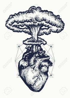 the human heart is surrounded by an ash tree on top of it stock photo, images and