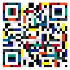 an image of a qr code that looks like it has been made into a piece of art