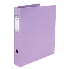 a purple binder on a white background