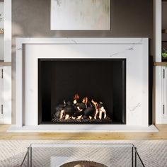 Asher Mantel shown in Honed Pearl Veined Finish Quartz Fireplace, Modern Stone Fireplace, Modern Fireplace Ideas Living Rooms, Limestone Mantel, Transitional Fireplace, Fireplace Style, Fireplace Mantel Designs, Cast Stone Fireplace, Fireplace Mantel Surrounds