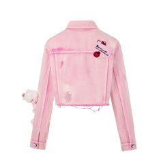 13DE MARZO Hello Kitty Bear Broken Denim Jacket Ballet Slipper – Fixxshop Slipper Size Chart, Clothing Men, Women Jacket, Ballet Slippers, Baseball Jacket, Jacket Women, Shoulder Length, Mens Jackets, Denim Jacket