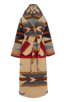 Most Orders Ship within 1-2 Business Days Full length unlined Duster with waist tie belt with loops and lined patch pockets Body of duster is made from Pendleton's Wyeth Trail blanket. Napped Pendleton blankets: 82% Wool, 18% Cotton and Wool Cashmere facings This USA-made blanket features the harmonious colors of ancient corn varieties in a balanced pattern of rows that echo long-ago gardens. Arrows point in two directions: the past and the future. Reverses for two dramatically different looks. Corn Varieties, Pendleton Clothing, Lindsey Thornburg, Pendleton Blankets, Pendleton Blanket, Sweat Dress, Winter Wear, Tie Belt, Waist Tie