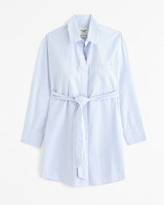 Relaxed Poplin Shirt Dress | Abercrombie & Fitch (US) Poplin Shirt Dress, Preppy Style Summer, Casual Work Outfit, American Clothing, Preppy Outfit