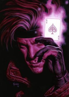 an image of a man holding his hand to his face with the ace playing card in front of him