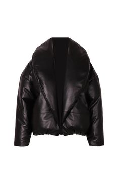 A luxurious must-have, this beautiful padded sheepskin leather jacket features a soft, slightly textured finish and an ultra chic wide shawl collar. Exquisitely crafted, this timeless piece will add sophistication and style to any ensemble from dresses to t-shirts and jeans. Model is wearing a size XS/L. Measurements guide: Extra Small/Large, bust 52.5 inches, shoulder 26 inches, length 25.5 Large/X-Large, bust 54 inches, shoulder 26.4 inches, length 25.9 inches Chic Long-sleeve Sheepskin Leather Jacket, Chic Winter Leather Jacket With Padded Collar, Elegant Leather Jacket With Padded Collar, Elegant Leather Jacket With Padded Collar For Winter, Elegant Long Sleeve Leather Jacket With Padded Collar, T Shirt And Jeans, Large Bust, Shawl Collar, Timeless Pieces