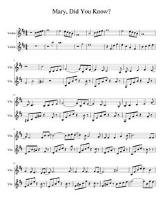 sheet music for mary did you know?