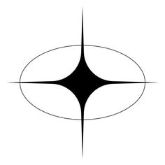 a black and white image of a cross in the middle of a circle with lines on it