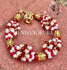 "Ilde De Shango Bello Ide \"Gala\" Pulcera Pulsera Santeria Ifa Yoruba OSHA. Medida 7 1/2 a 8 Size" Jessica Flores, You Are Amazing, Cool Necklaces, 2 A, Charm Bracelets, Cape, Jewelry Bracelets, Handmade Items, Coral