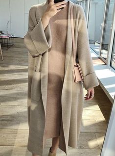 Winter Elegant Winter Coats Loose Knit Cardigan Ținute Business Casual, Loose Knit Cardigan, Stile Hijab, 일본 패션, Modest Fashion Hijab, Sweaters Women, Pakaian Feminin, Mode Abaya, Slouchy Sweater