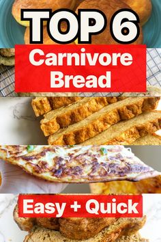 the top 6 carnivore breads are easy to make and delicious for breakfast