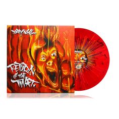 an orange and red colored vinyl cover with the words return of the living dead on it