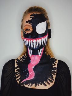 Halloween 2020, Venom, Halloween Makeup, Halloween Face, Makeup Artist, Face Makeup