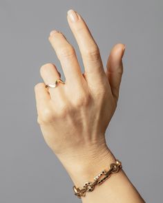 Wiggle Band - Wide on model. Solid Gold, Gold Bracelet, Platinum, 18k Gold, Yellow Gold, Band, Square, Gold