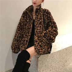 Indulge in the untamed world of fashion with our 🐆 Leopard Print Faux Fur Coat! Made with faux fur, this bold and statement coat will unleash your wild side. Elevate your style and stand out with this luxurious and exclusive piece. Size Chart: Size Bust (cm) Sleeve (cm) Length (cm) Bust (in) Sleeve (in) Length (in) S 120 54 65 47.24 21.26 25.59 M 124 55 66 48.82 21.65 25.98 L 128 56 67 50.39 22.05 26.38 XL 130 56 68 51.18 22.05 26.77 Description: Decoration: Pockets/ZippersFabric Type: BlendedC Leopard Print Faux Fur Coat, Plush Coat, Fashion Stand, Leopard Jacket, Faux Fur Coats, Winter Outwear, Leopard Print Jacket, Korean Fashion Casual, Fur Coats