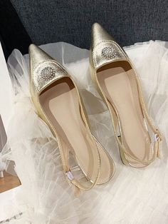 Chic Pointed-Toe Slip-On Mules with Rhinestone Buckle – Perfect for Wo