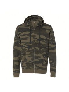 6.8 oz./yd, 70/30 cotton/polyester. Green Camo is 100% Cotton. Black drawcord. Nylon zipper. Self-fabric, split front pouch pocket. Ribbed cuffs and bottom band.Camo Full-Zip Hooded Sweatshirt (Green Camo) Green    Fabric   Non-Stretch  Men Clothing, size features are:Bust: ,Length: ,Sleeve Length: Outdoor Cotton Sweatshirt With Pockets, Cotton Sweatshirt With Pockets For Outdoor Activities, Camouflage Cotton Sweatshirt With Drawstring Hood, Camouflage Cotton Hooded Sweatshirt, Camouflage Cotton Hooded Jacket For Streetwear, Casual Camouflage Cotton Hooded Jacket, Outdoor Cotton Sweatshirt With Double-lined Hood, Cotton Hooded Jacket With Drawstring Hood For Outdoor Activities, Military Style Cotton Hoodie For Fall