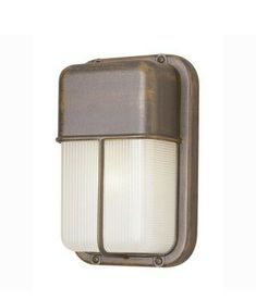 an outdoor wall light with two white lights