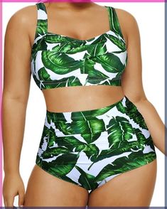 About this item
Plus Size Bikini Set: This stylish two-piece features a twist-front top with adjustable straps and ruched bikini bottoms. Designed with a retro flair, it beautifully accentuates your curves.
Plus Size Two-Piece Swimsuit: Featuring adjustable straps, a back clasp-hook closure, and a padded push-up bra for maximum support. The sweetheart neckline accentuates your figure, offering both comfort and freedom in the water.
Plus Size High Waist Bathing Suit: Flatter your curves with this stylish high-waist swimsuit. The ruched design offers excellent tummy control, ensuring a comfortable and confident fit for all body types. Plus Size High Waisted Bikinis, Large Size Swimwear, High Waisted Swimsuit, Retro Bathing Suits, Leaf Decoration, Vintage Bathing Suits, Summer Style Guide, High Waisted Bathing Suits, Spandex Top