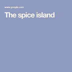 the spice island logo on a blue background